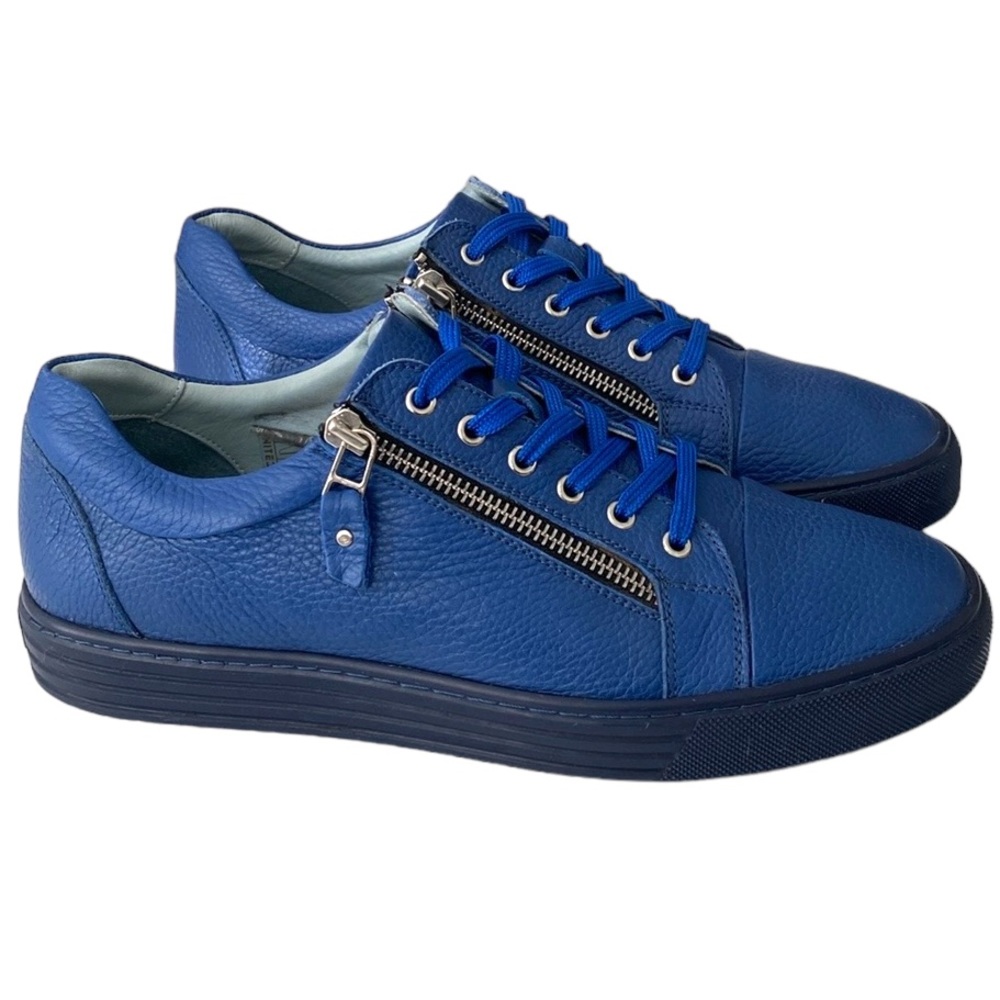 United Turkish Blue Leather Sneakers